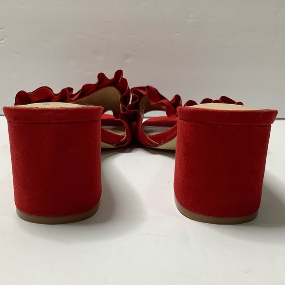 Jessica Simpson Red Ruffle Slide Sandals - Picture 5 of 12